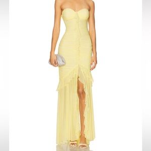 Majorelle Giules Gown in Light Yellow XS